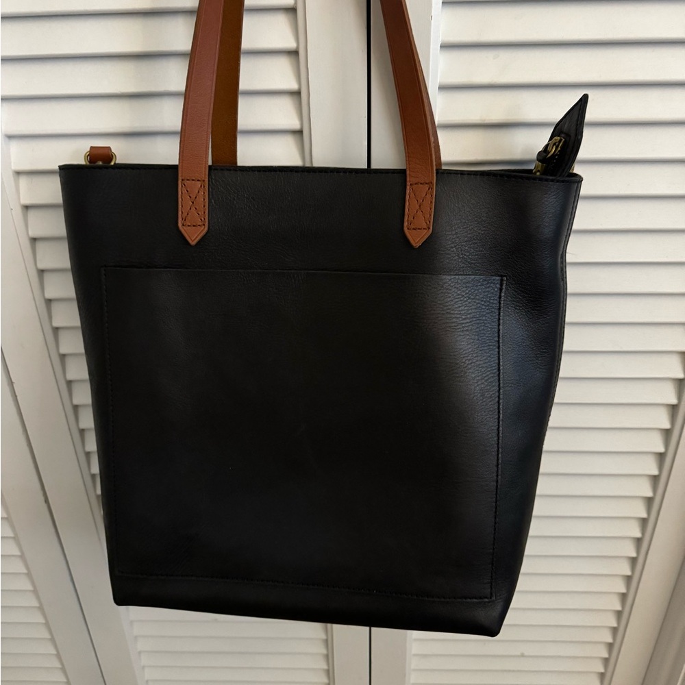 COPY - Medium zip top transport tote two tone